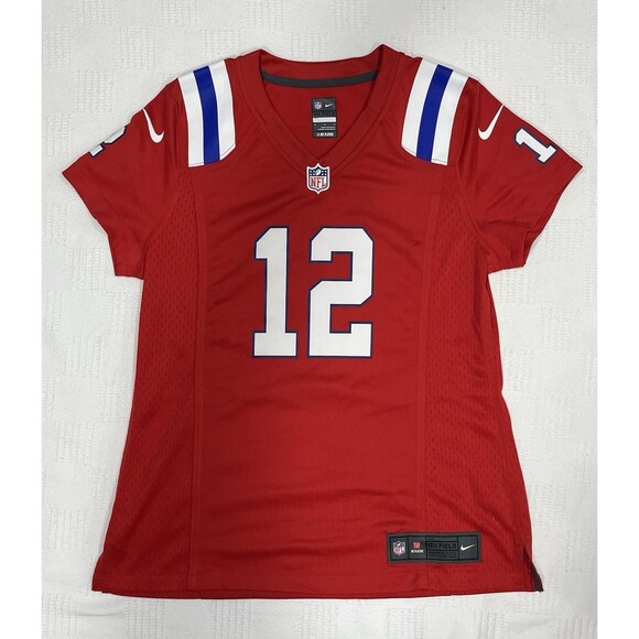 Nike Tom Brady New England Patriots Football Jersey #12 ALTERNATE RED Women’s M - Picture 1 of 5